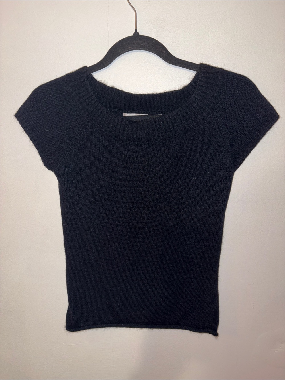 Energie Black Short-Sleeve Crew Neck Sweater